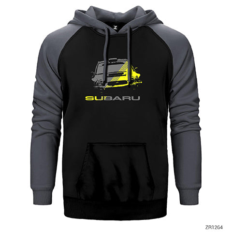 Subaru Impreza Lined Çift Renk Reglan Kol Sweatshirt / Hoodie