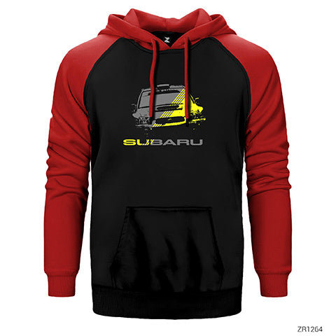 Subaru Impreza Lined Çift Renk Reglan Kol Sweatshirt / Hoodie