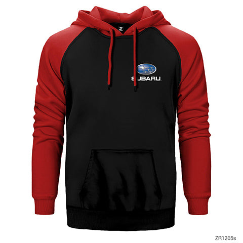 Subaru Logo Çift Renk Reglan Kol Sweatshirt / Hoodie