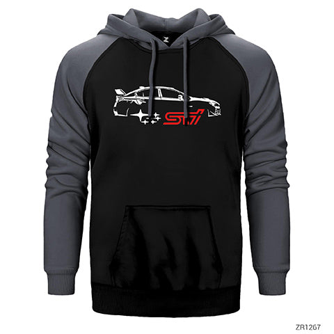 Subaru SWRX STI Çift Renk Reglan Kol Sweatshirt / Hoodie