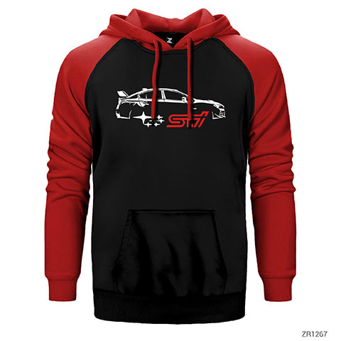 Subaru SWRX STI Çift Renk Reglan Kol Sweatshirt / Hoodie