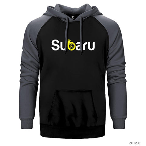 Subaru Turbo Çift Renk Reglan Kol Sweatshirt / Hoodie