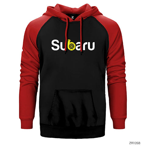 Subaru Turbo Çift Renk Reglan Kol Sweatshirt / Hoodie