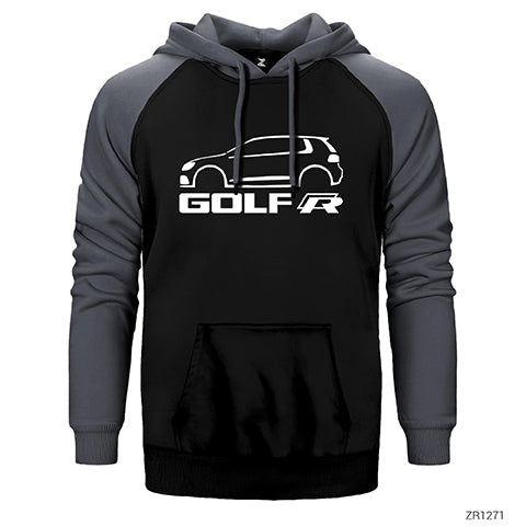 Volkswagen Golf R Çift Renk Reglan Kol Sweatshirt / Hoodie