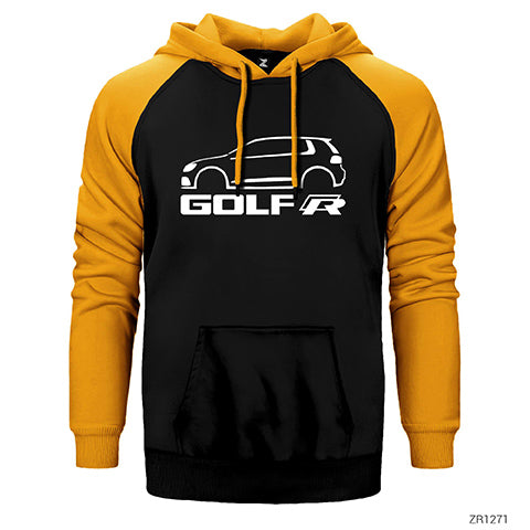 Volkswagen Golf R Çift Renk Reglan Kol Sweatshirt / Hoodie