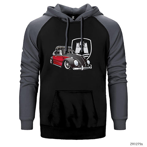 Volkswagen Vosvos Çift Renk Reglan Kol Sweatshirt / Hoodie