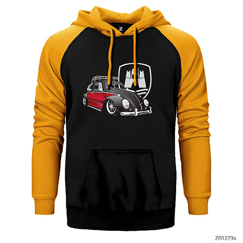 Volkswagen Vosvos Çift Renk Reglan Kol Sweatshirt / Hoodie