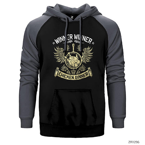PUBG Winner Winner Pioneer Çift Renk Reglan Kol Sweatshirt / Hoodie