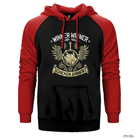 PUBG Winner Winner Pioneer Çift Renk Reglan Kol Sweatshirt / Hoodie