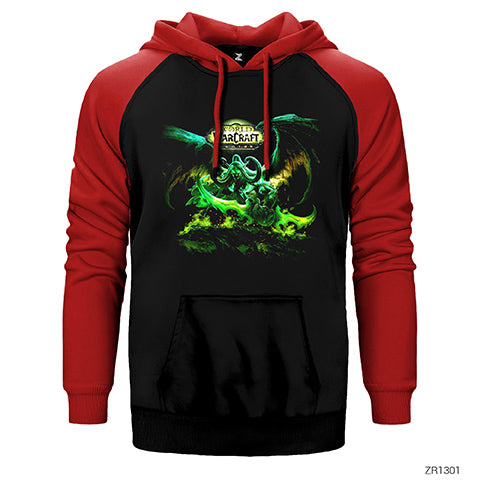 World of Warcraft Lord of the Outland Çift Renk Reglan Kol Sweatshirt / Hoodie