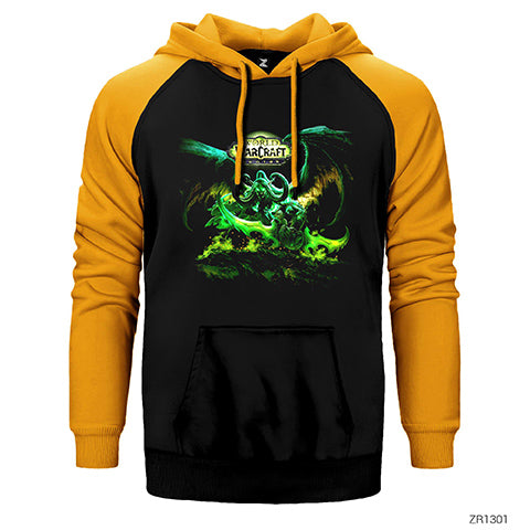 World of Warcraft Lord of the Outland Çift Renk Reglan Kol Sweatshirt / Hoodie