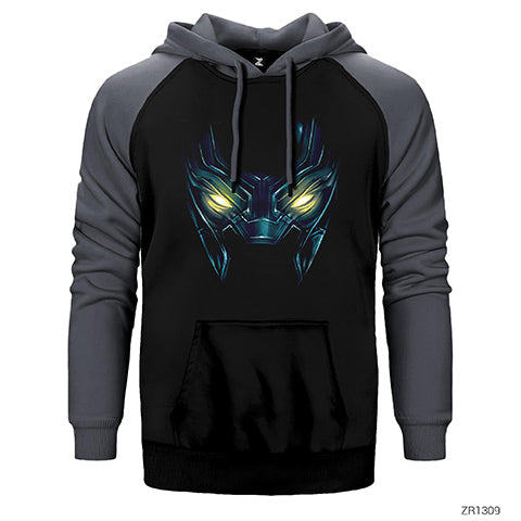 Black Panther Eyes Çift Renk Reglan Kol Sweatshirt / Hoodie