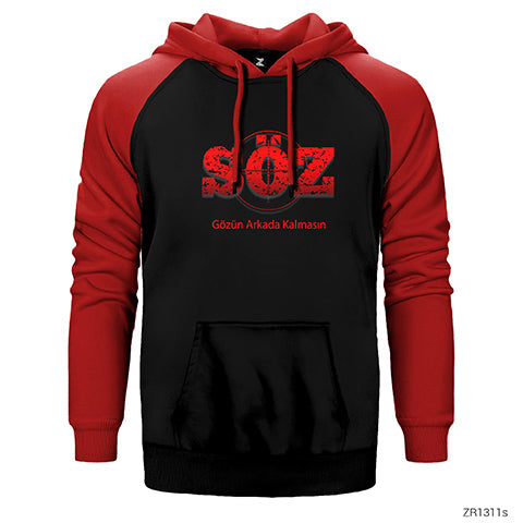 Söz Dizisi Logo Çift Renk Reglan Kol Sweatshirt / Hoodie