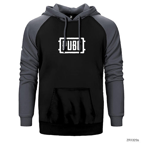 PUBG Logo Classic Çift Renk Reglan Kol Sweatshirt / Hoodie