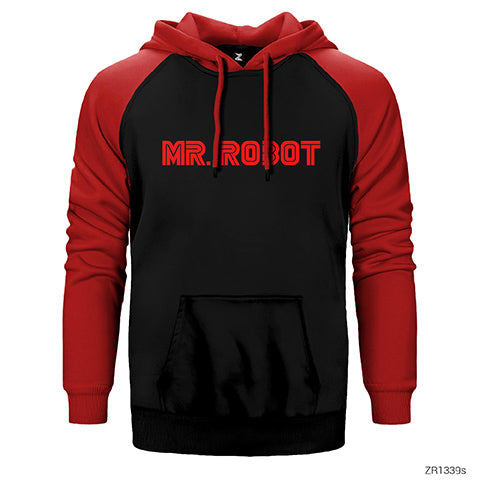 Mr. Robot Çift Renk Reglan Kol Sweatshirt / Hoodie
