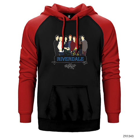 Riverdale Cartoon Çift Renk Reglan Kol Sweatshirt / Hoodie