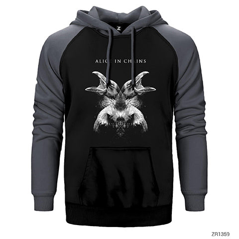 Alice in Chains Hollow Çift Renk Reglan Kol Sweatshirt / Hoodie