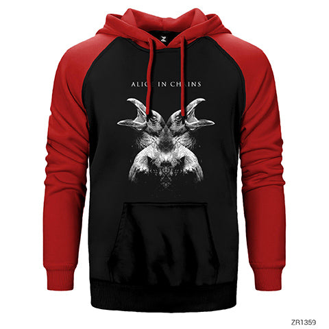 Alice in Chains Hollow Çift Renk Reglan Kol Sweatshirt / Hoodie