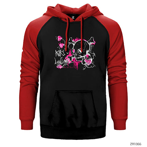 Avril Lavigne Çift Renk Reglan Kol Sweatshirt / Hoodie