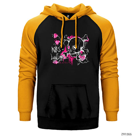 Avril Lavigne Çift Renk Reglan Kol Sweatshirt / Hoodie