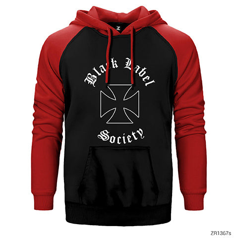 Black Label Society Çift Renk Reglan Kol Sweatshirt / Hoodie