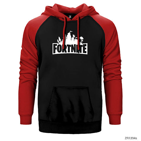 Fortnite Logo 1 Çift Renk Reglan Kol Sweatshirt / Hoodie