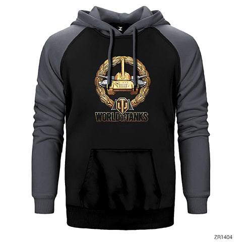 World of Tanks Hight Caliber Çift Renk Reglan Kol Sweatshirt / Hoodie