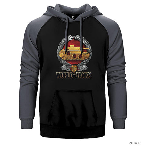 World of Tanks Wolf Among Sheep Çift Renk Reglan Kol Sweatshirt / Hoodie