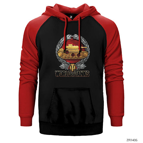 World of Tanks Wolf Among Sheep Çift Renk Reglan Kol Sweatshirt / Hoodie