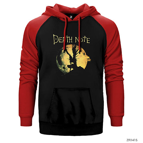 Death Note Moon Çift Renk Reglan Kol Sweatshirt / Hoodie