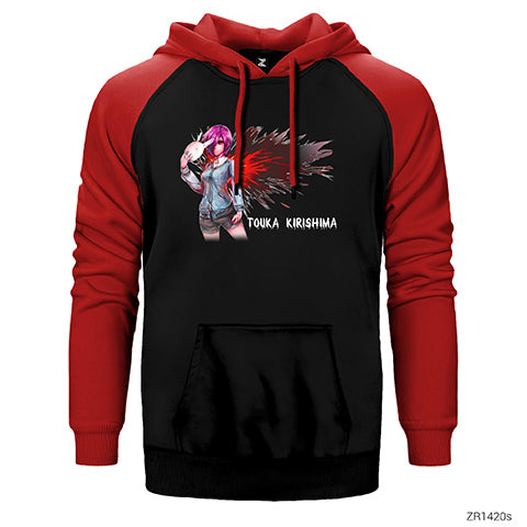 Tokyo Ghoul Touka Rabbit Çift Renk Reglan Kol Sweatshirt / Hoodie