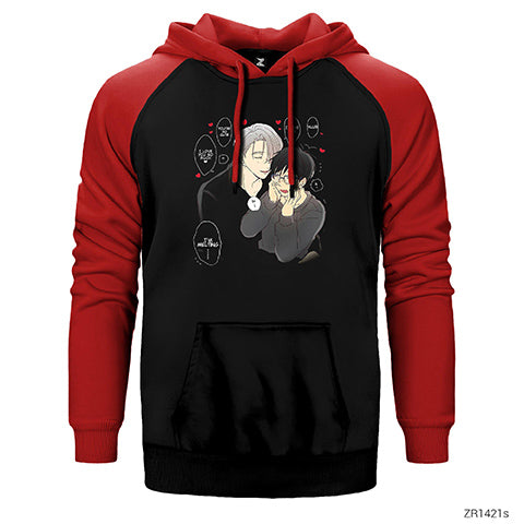 Yuri on Ice Viktor Çift Renk Reglan Kol Sweatshirt / Hoodie