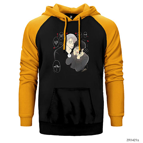 Yuri on Ice Viktor Çift Renk Reglan Kol Sweatshirt / Hoodie