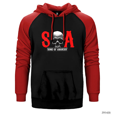Sons of Anarchy SOA Çift Renk Reglan Kol Sweatshirt / Hoodie