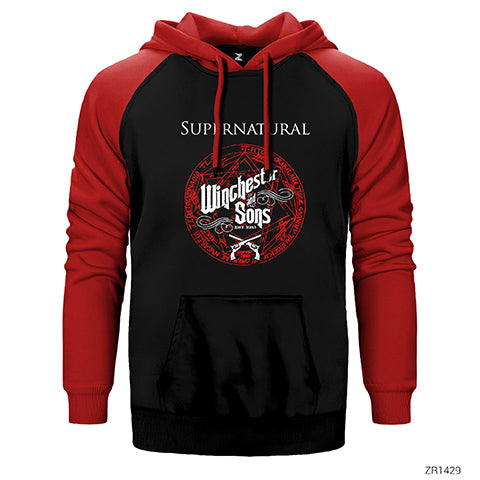 Supernatural Wincester Çift Renk Reglan Kol Sweatshirt / Hoodie