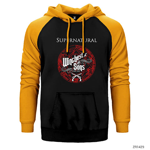 Supernatural Wincester Çift Renk Reglan Kol Sweatshirt / Hoodie