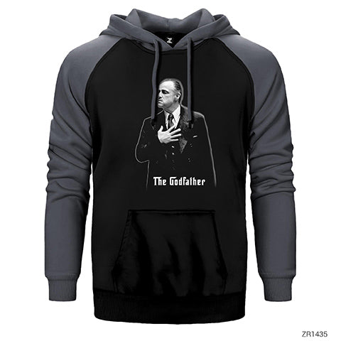 Godfather Çift Renk Reglan Kol Sweatshirt / Hoodie