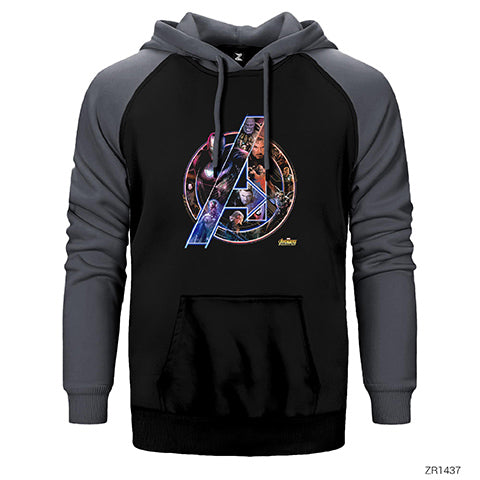 Avengers Infinity War Çift Renk Reglan Kol Sweatshirt / Hoodie