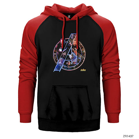 Avengers Infinity War Çift Renk Reglan Kol Sweatshirt / Hoodie