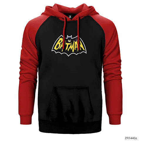 Batman Comic Çift Renk Reglan Kol Sweatshirt / Hoodie