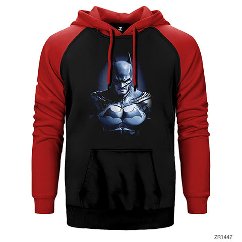 Batman Dark Knight Çift Renk Reglan Kol Sweatshirt / Hoodie