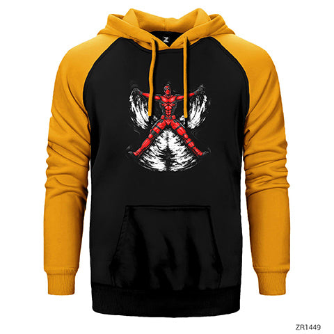 Deadpool Blood Angel Çift Renk Reglan Kol Sweatshirt / Hoodie