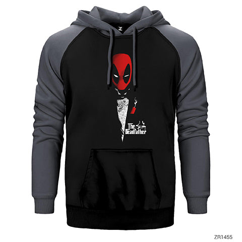 Deadpool The Deadfather Çift Renk Reglan Kol Sweatshirt / Hoodie