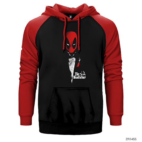 Deadpool The Deadfather Çift Renk Reglan Kol Sweatshirt / Hoodie