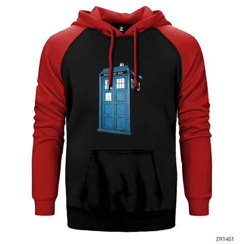 Doctor Who Tardis Çift Renk Reglan Kol Sweatshirt / Hoodie