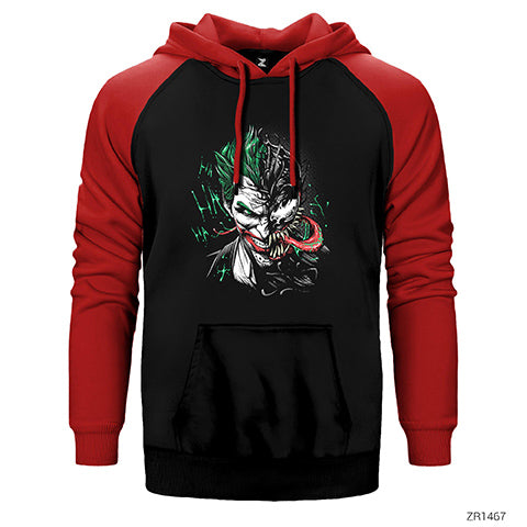 Joker Venom Çift Renk Reglan Kol Sweatshirt / Hoodie