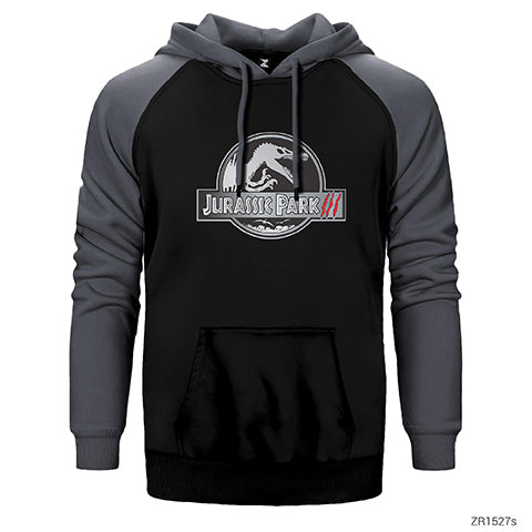 Jurassic Park Claw Çift Renk Reglan Kol Sweatshirt / Hoodie