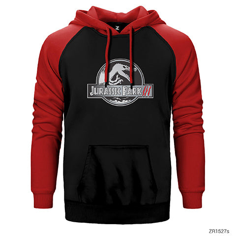 Jurassic Park Claw Çift Renk Reglan Kol Sweatshirt / Hoodie