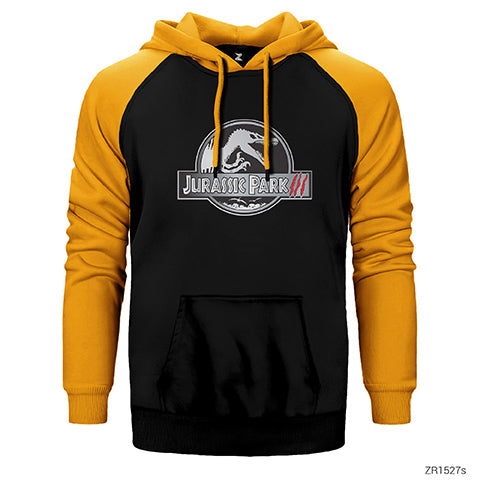 Jurassic Park Claw Çift Renk Reglan Kol Sweatshirt / Hoodie