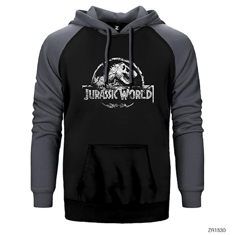 Jurassic Park Older Çift Renk Reglan Kol Sweatshirt / Hoodie